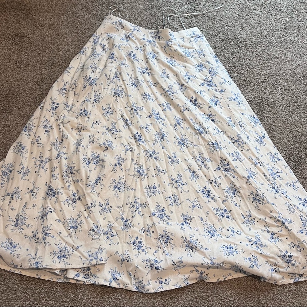 Altard State Floral Blue and White Medium Skirt